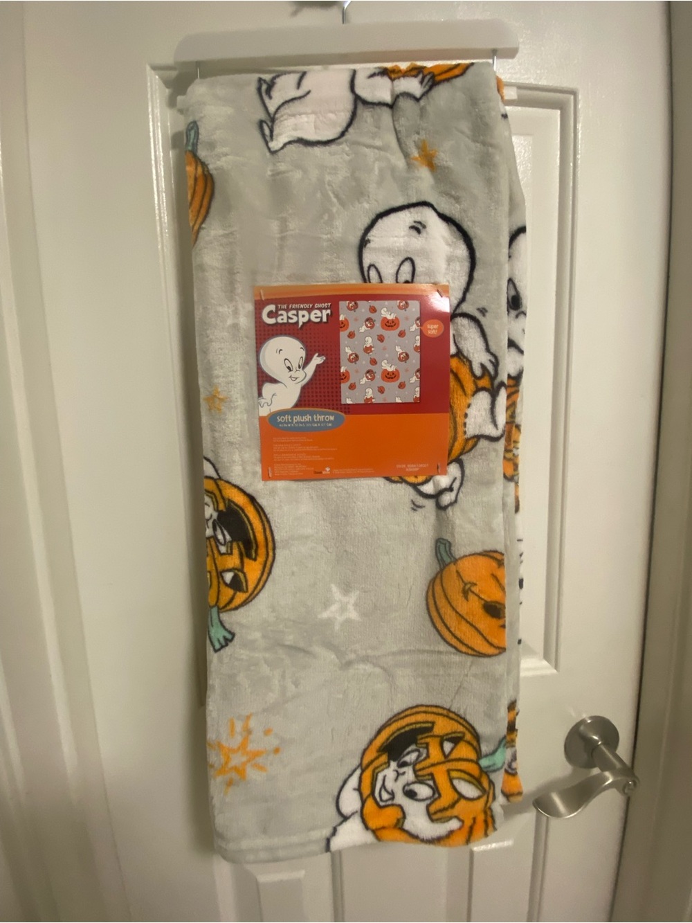 Kids' Gray Pumpkin & Ghost Plush Pajama Top - Soft Halloween Sleepwear